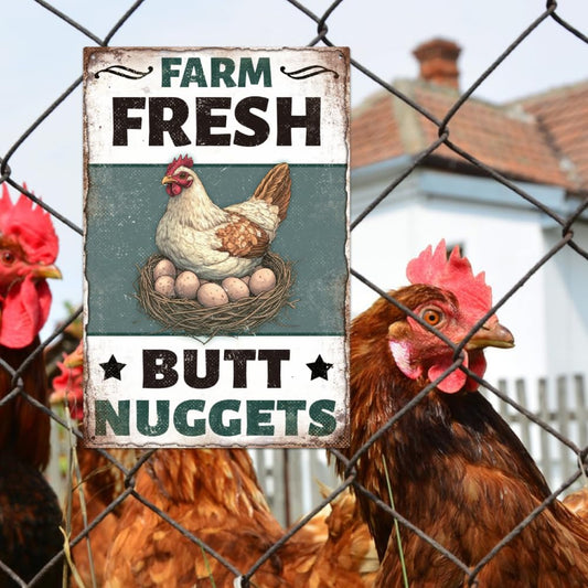 GLASSWINDS 9 Pcs Chicken Coop Signs, Funny Chicken Signs Chicken Decor Outdoor 8×12 Inch, Chicken Metal Tin Sign Chicken Coop Accessories for Farm Yard Garden Easter Chicken Lovers