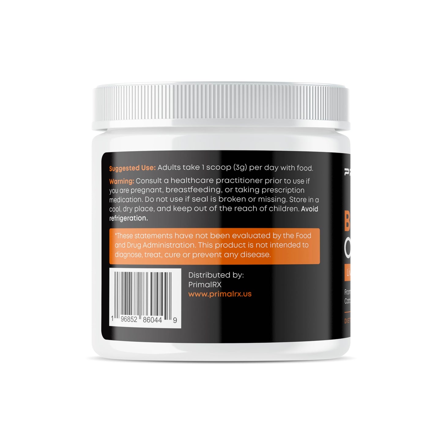 PRIMALRX Bovine Organs: GrassFed Beef Organ Supplement (B12 Vitamins, B Complex Vitamins, Heme Iron Supplements, Vitamin A Supplements, Folate Supplements, Selenium and Zinc Supplements) – 90g Powder