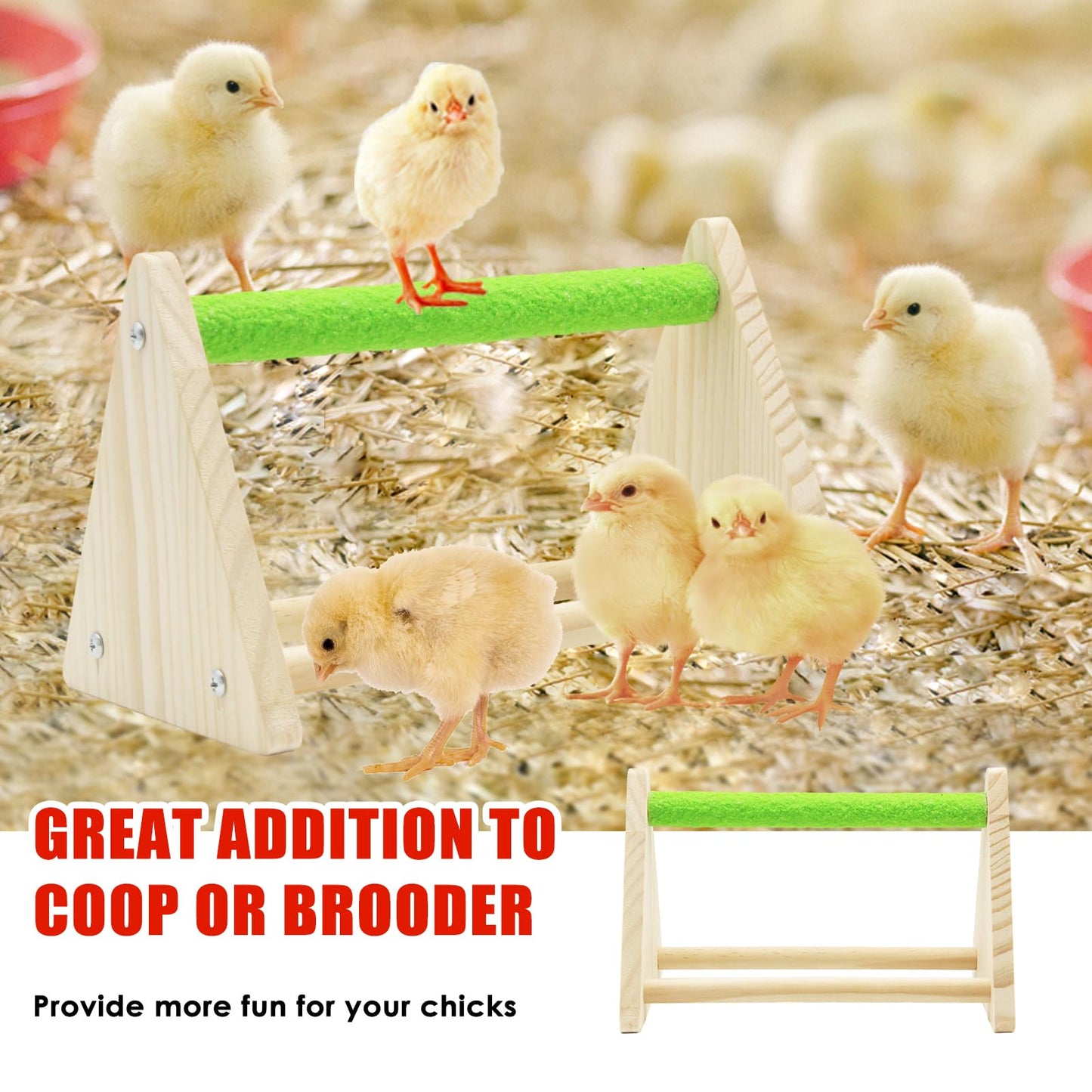 GIFANK Chick Feeder and Waterer Kit with 75W Heat Lamp, Chick Perch, Flip Top Poultry Feeder, Baby Chick Starter Kit for Chick Brooder, Baby Chicken Supplies for Baby Chick, Duck and Quail