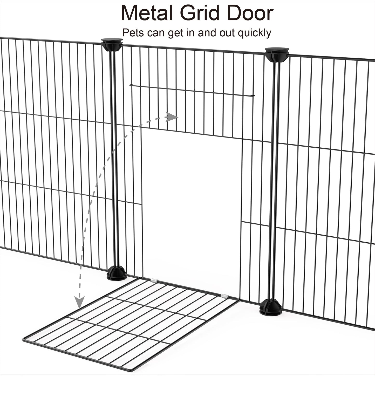 HOMIDEC Pet Playpen,Small Animals Cage DIY Wire Portable Yard Fence with Door for Indoor/Outdoor Use,Puppies,Kitties,Bunny,Turtle 48" x 24" x 16"