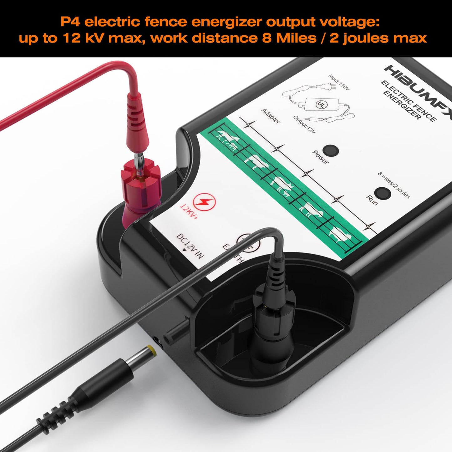 Fence Charger, Electric Fence Energizer Fencing System for Containing Dogs, Livestock and Preventing Wild Animals Intruding