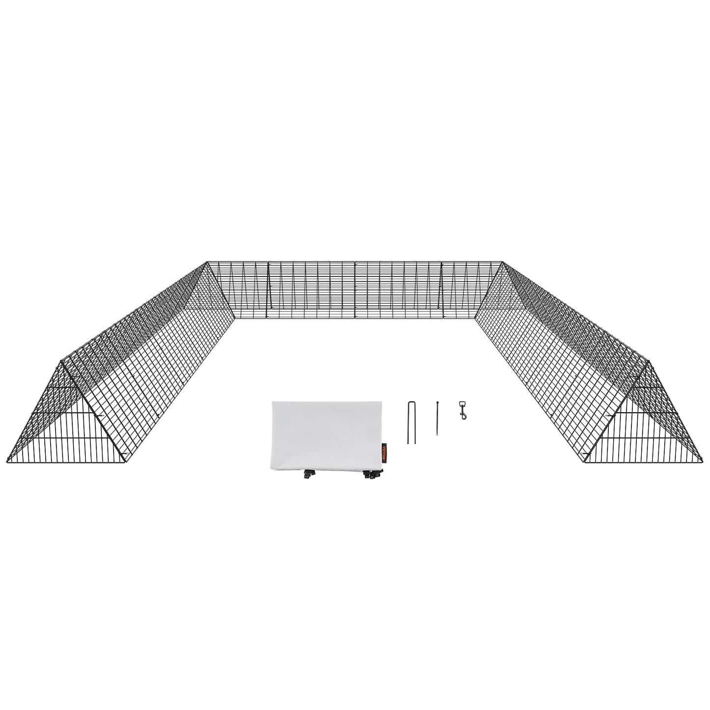 VEVOR 236.2 x 157.5 x 24.2 inch(LxWxH) Chicken Tunnels for Yard, Portable Chicken Run with Corner Frames, 2 Sets, Suitable for Chickens, Ducks, Rabbits