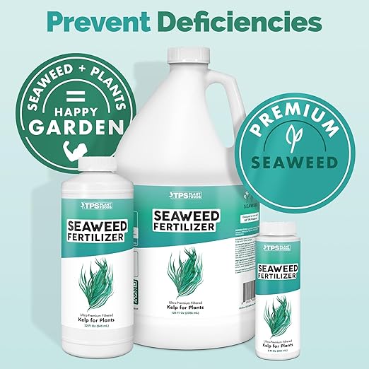 TPS NUTRIENTS Seaweed Fertilizer for Plants, Premium Organic Liquid Kelp for Gardening, Concentrated Liquid Plant Food 8 oz (250mL)