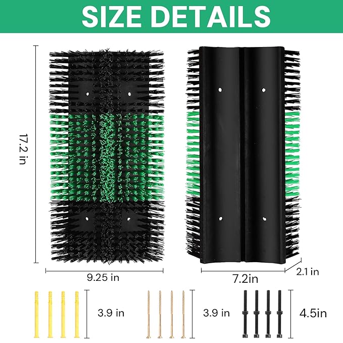 4pcs Upgraded XL Livestock Scratching Brush with 32 Screws – Large Cattle and Horse Grooming Brush, Itch Relief for Horses,Sheep, Goat, Cattle,Cow,and Pig,Livestock Supplies.