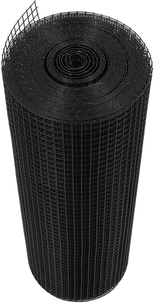 LABLT 24 in x 50 ft Hardware Cloth, 1/2 in Chicken Wire Fence for Chicken Coop Fences and Poultry Animal Netting (19 Gauge, Black)