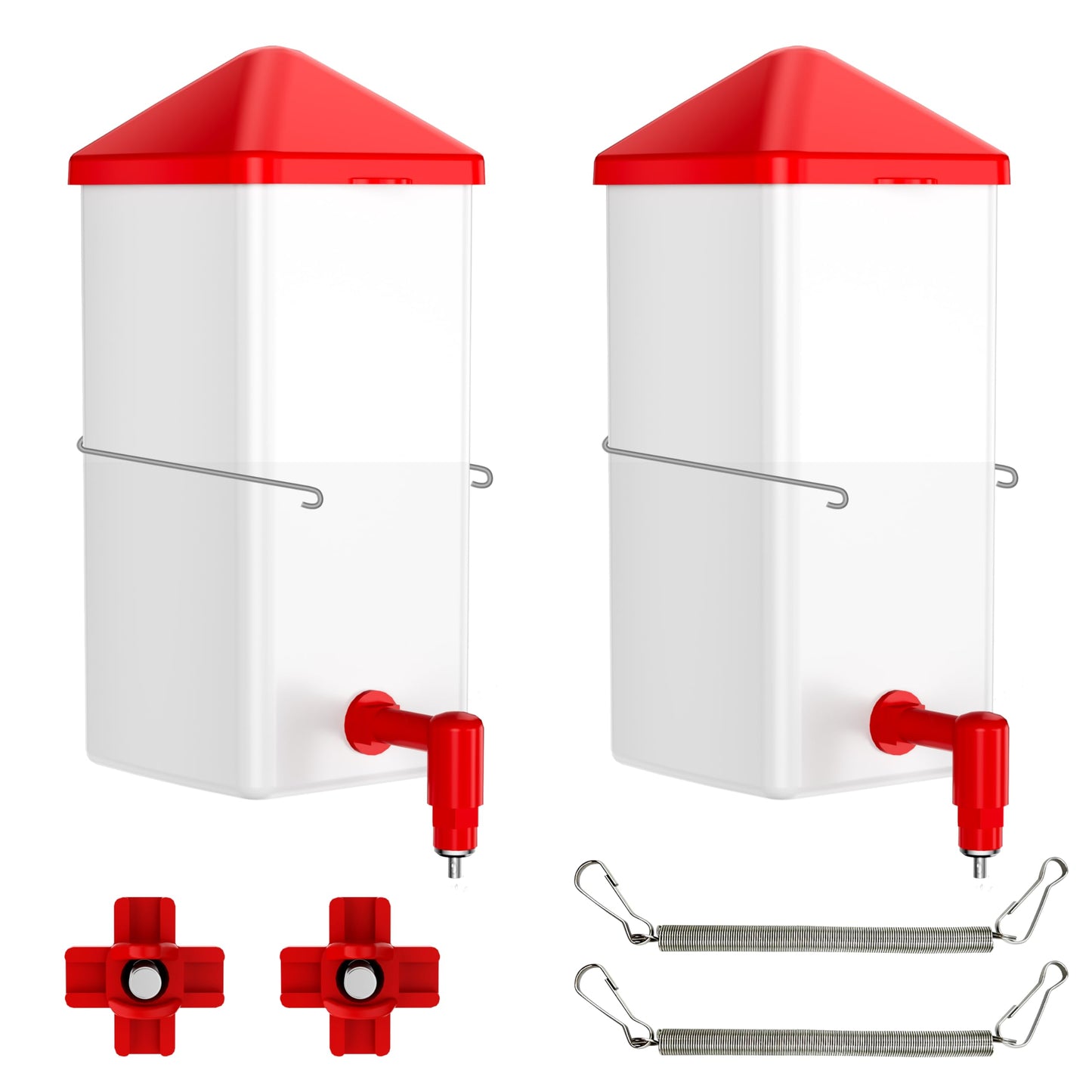ZenxyHoC Baby Chick Waterers 2 * 0.26 Gal with Versatile- and Horizontal Nipple Drinkers