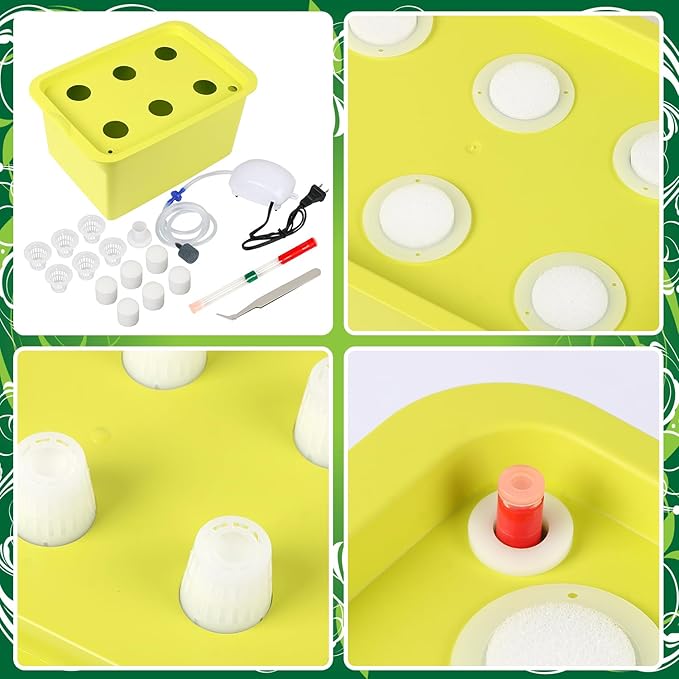 Hydroponics Grower Kit Hydroponic SystemSelf Watering Indoor Hydroponics Tools DIY Planting Container Include Aquarium Air Pump Buoy Planting Box