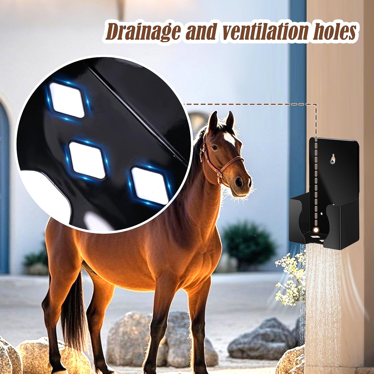 KHEARPSL 2pcs Stainless Steel Salt Block Holder 4lbs Mineral Lick Salt Block Holder for Deer Horse Cattle Salt Lick Blocks, Bottom with Drainage and Ventilation Holes