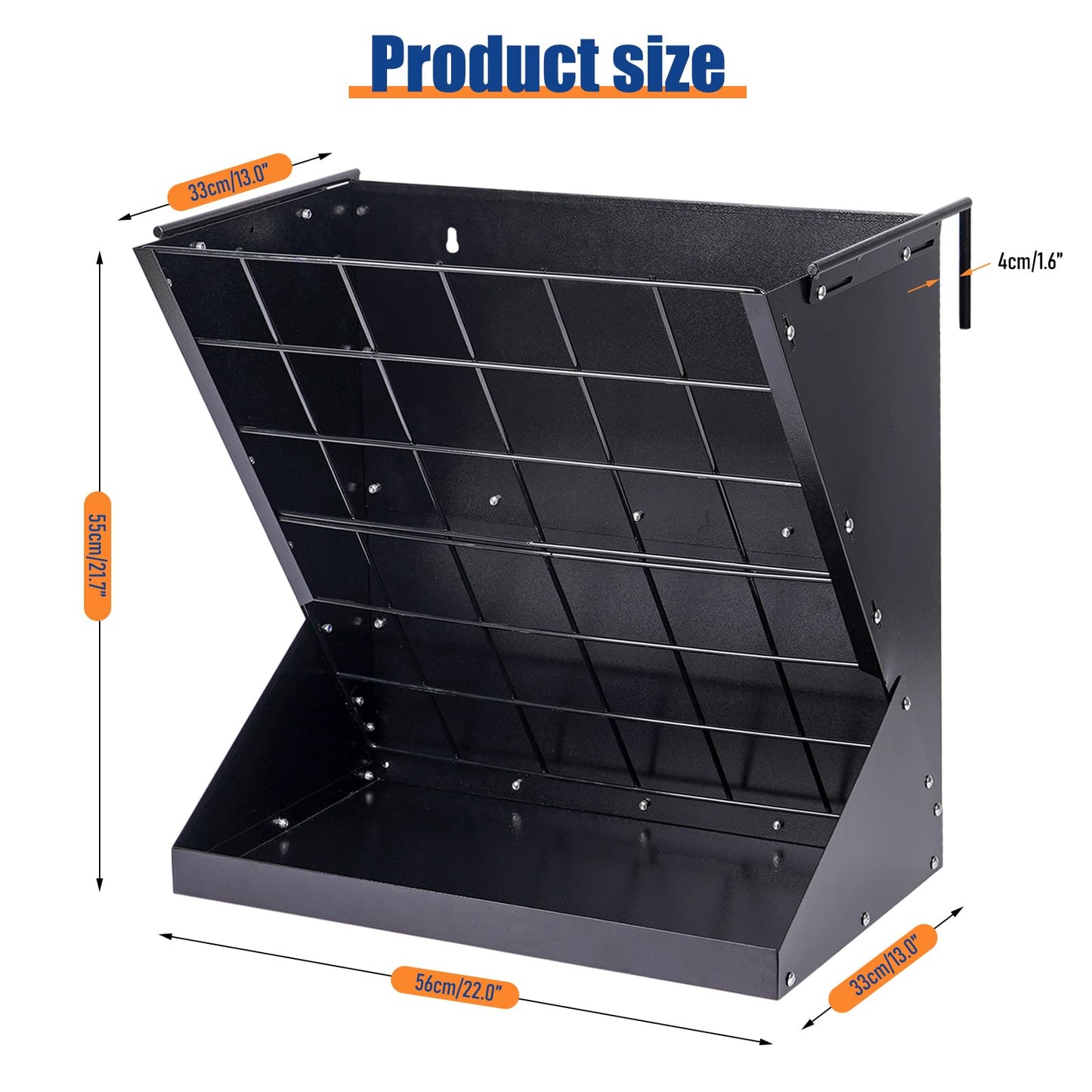 JLUHYANN 25 Gallon Hay Feeder for Goat 2 in 1 Heavy Duty Manger Hay and Grain Feeder Wall Mount Hay Rack Livestock Feeder No Waste with Adjustable Distance for Livestock Goats Sheep Horse