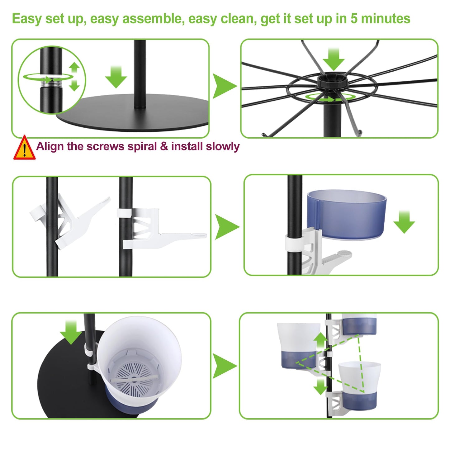 E SUPEREGROW DIY Hydroponics Growing System Tower Garden Kit