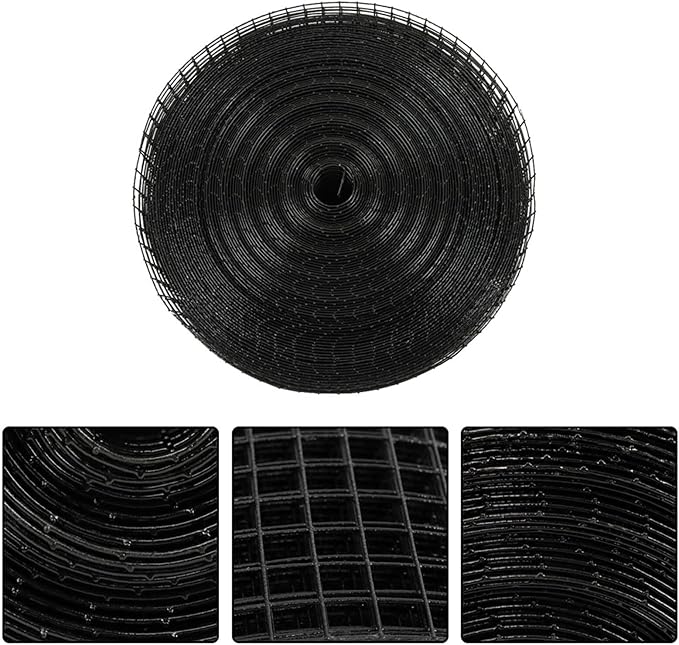 LABLT 6 in x 98 ft Hardware Cloth, 1/2 in Chicken Wire Fence for Chicken Coop Fences and Poultry Animal Netting (Black)