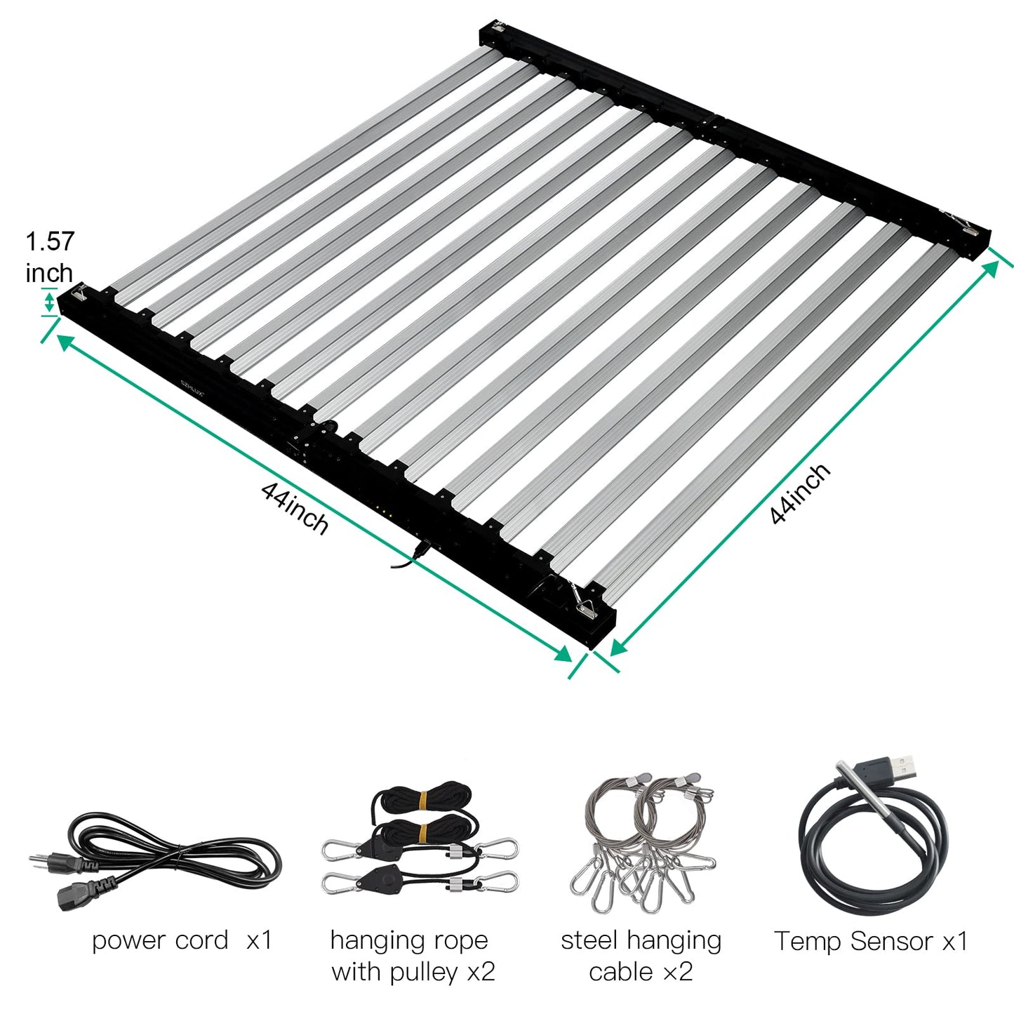 SZHLUX 800W LED Grow Light 7×7ft with Timer and Temp Control, Full Spectrum UV&IR Grow Lamp with 2304 Diodes, Sunlight Plant Light for Seedling Veg and Bloom Grow Light Fixtures