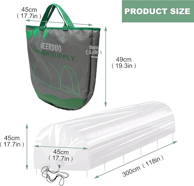 2 in 1 Mini Greenhouse Tunnel, Green Houses for Outside Garden Cloche Cover Garden, Outdoor Green House Kits to Build for Outside Winter