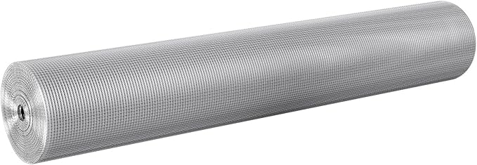 VEVOR Hardware Cloth, 1/4 inch 48in x 100 ft 23 Gauge, Hot Dipped Galvanized Wire Mesh Roll, Chicken Wire Fencing, Wire Mesh for Rabbit Cages, Garden, Small Rodents