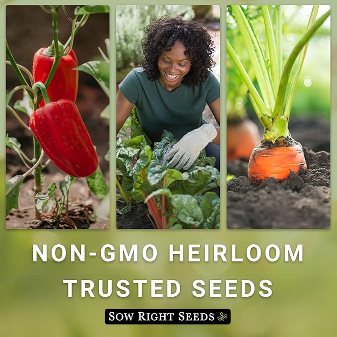 Sow Right Seeds - Complete Garden Seed Collection for Planting - 45 Non-GMO Heirloom Vegetable, Herb and Flower Varieties - Every Seed You Need to Plant and Grow a Bountiful Home Garden - Great Gift