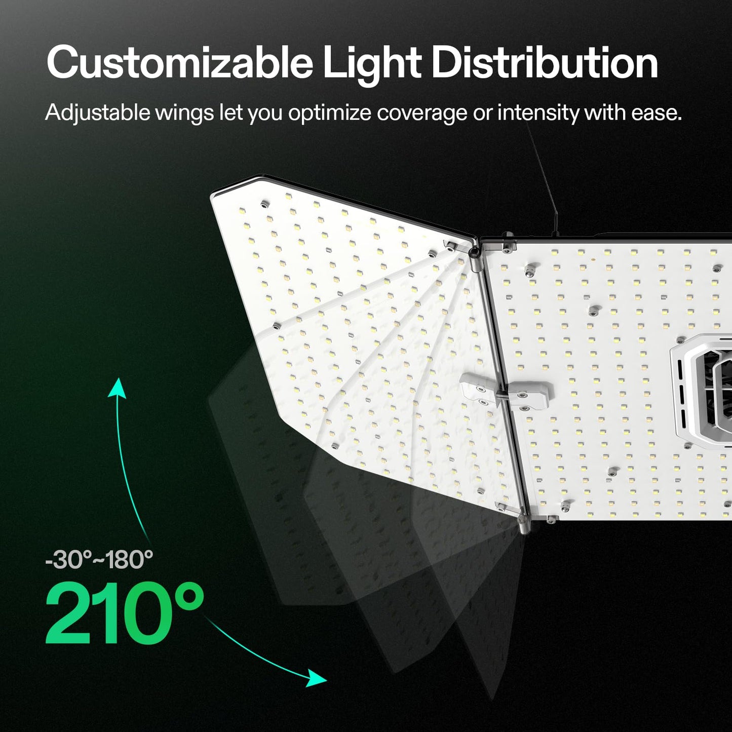 VIVOSUN AeroLight Wing AW200SE and LumaRay Side Lighting Bars (4-Bar), Full Spectrum LED Grow Lights for Grow Tents, Greenhouses, SGS Compatible
