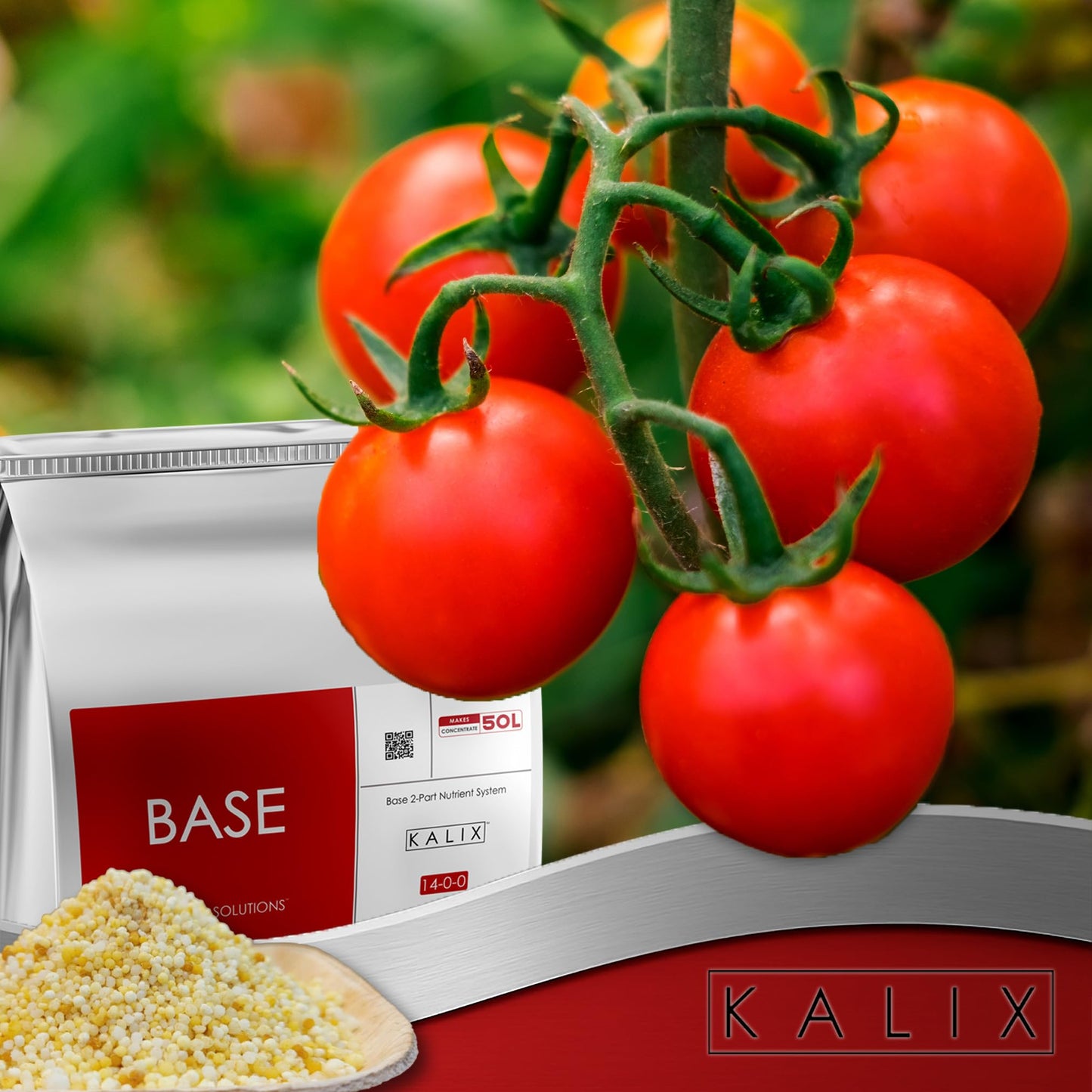 KALIX Base 14-0-0 | Hydroponic Calcium-Nitrogen Fertilizer | Fully Soluble Formula for Veg & Bloom Support | Iron Chelated | Stock Tank Ready | 2-Part System | 25lb