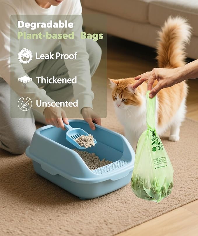 AYOTEE Small Compostable Trash Bags 3 Gallon Trash Bag with Handle, 11.36 Liter/100 Count Small Compost Bags 3 Gallon, Mini Biodegradable Compost Bags for Countertop Bin, Compostable Food Scrap Bag