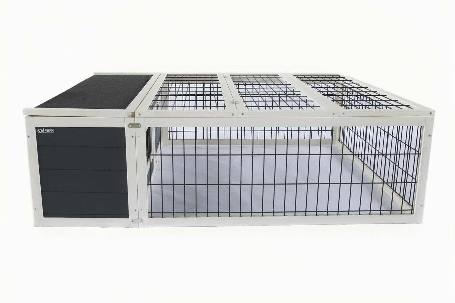 CHURRZZ Wooden Outdoor Rabbit Cage, Openable Waterproof Roof, Dual Habitat, Small Animal House,Rabbit Huts for Farms and Gardens,Hamsters,Guinea Pigs,Ferrets,Hedgehogs