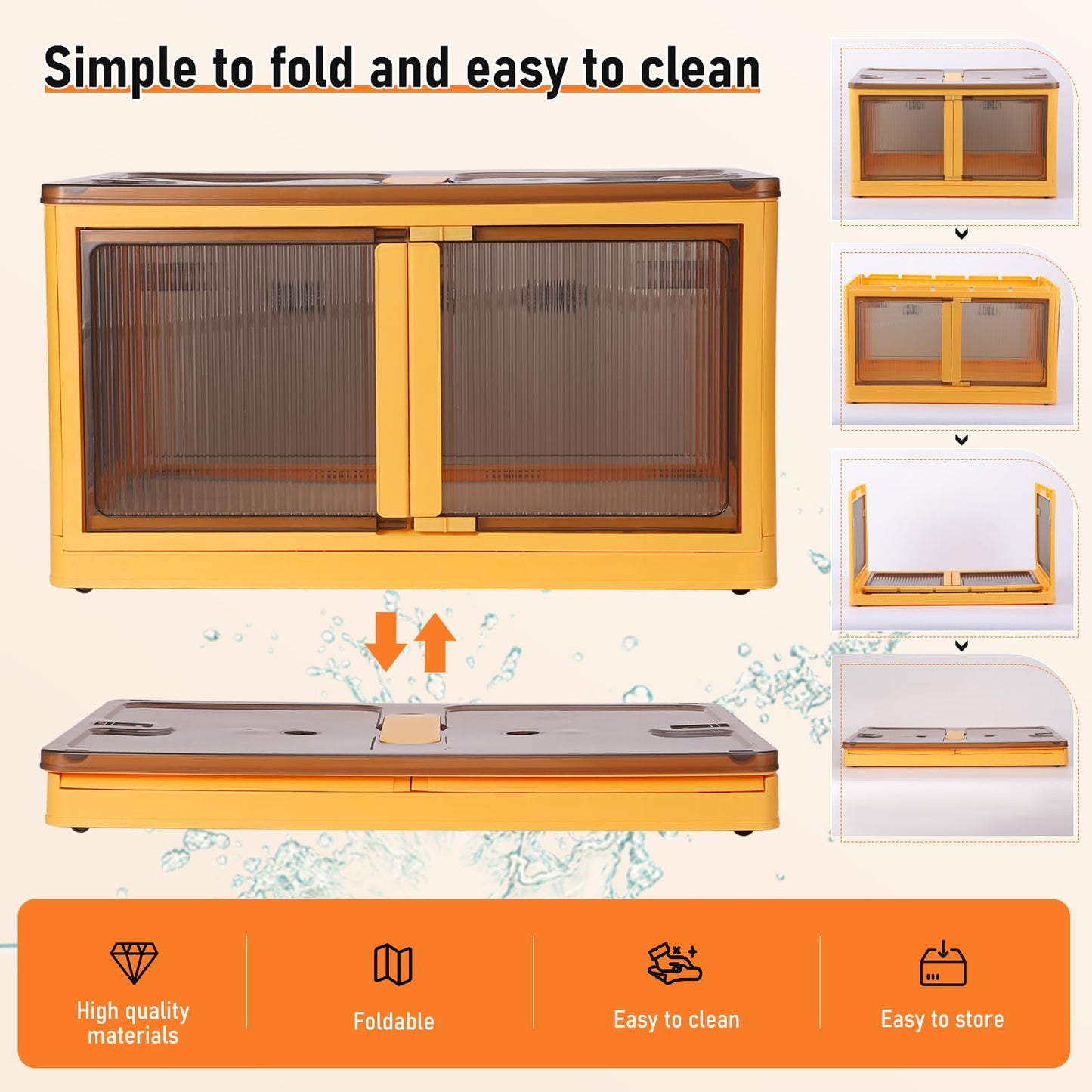 PKNYBZH Chick Brooder Box for Chicks with Feeder and Waterer, Chicken Brooder Heater Warms up to 30 Chicks, Poultry Breeding Box Suitable for Chick Duckling Parrot Lizard (28" L x 19" W x 15" H)