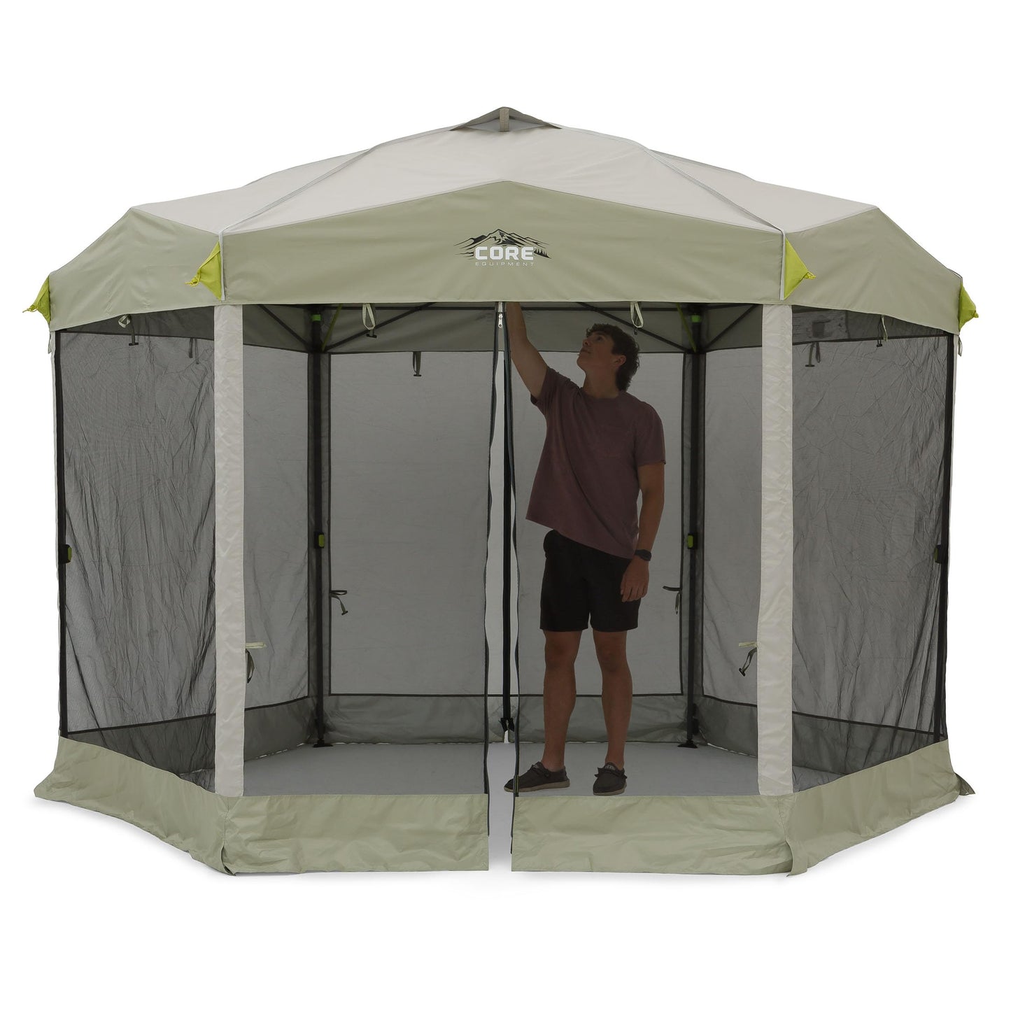 CORE 11.5’x10’ Instant Screen House | Folding and Portable Large Pop Up Tent Gazebo Canopy Shelter with Included Carry Bag | Perfect for Family Camping, Outdoor, Picnic, Backyards, and Tailgate