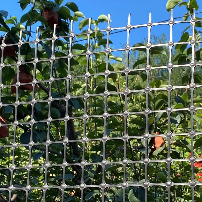 Heavy Duty Plastic Fence Roll 39" x 50' - 0.8x0.8 Inch Chicken Wire Mesh, Reusable Fencing for Garden, Rabbit/Poultry Protection, Balcony & Plant Defense (Black)