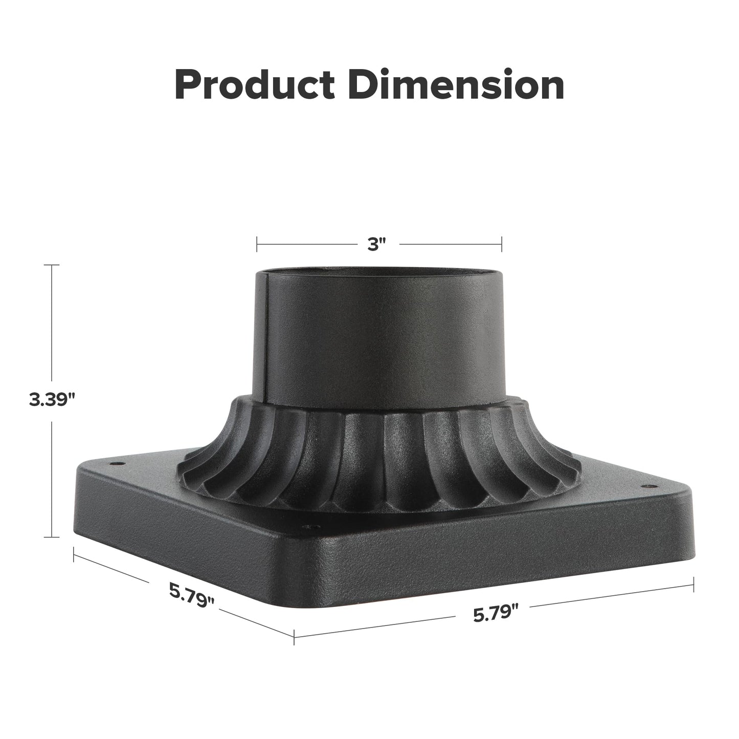 LUTEC 12513LE4-SL-Head Post Solar Light Outdoor, Dusk to Dawn Vintage Street Lights for Lawn Patio Yard Pathway Garden Mount with Base - 2 Pack