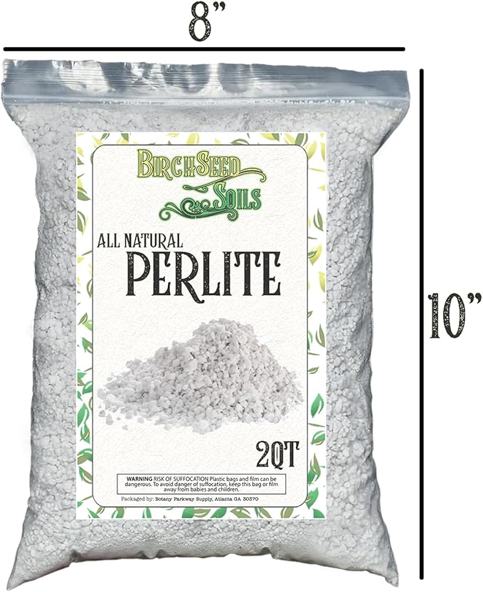 Horticultural Coarse Perlite – 2 Quart Bag – All-Natural Lightweight Additive for Improved Drainage & Aeration – Ideal for Potting Soil, Bonsai, Succulents, Houseplants, Seed Starting & Propagation