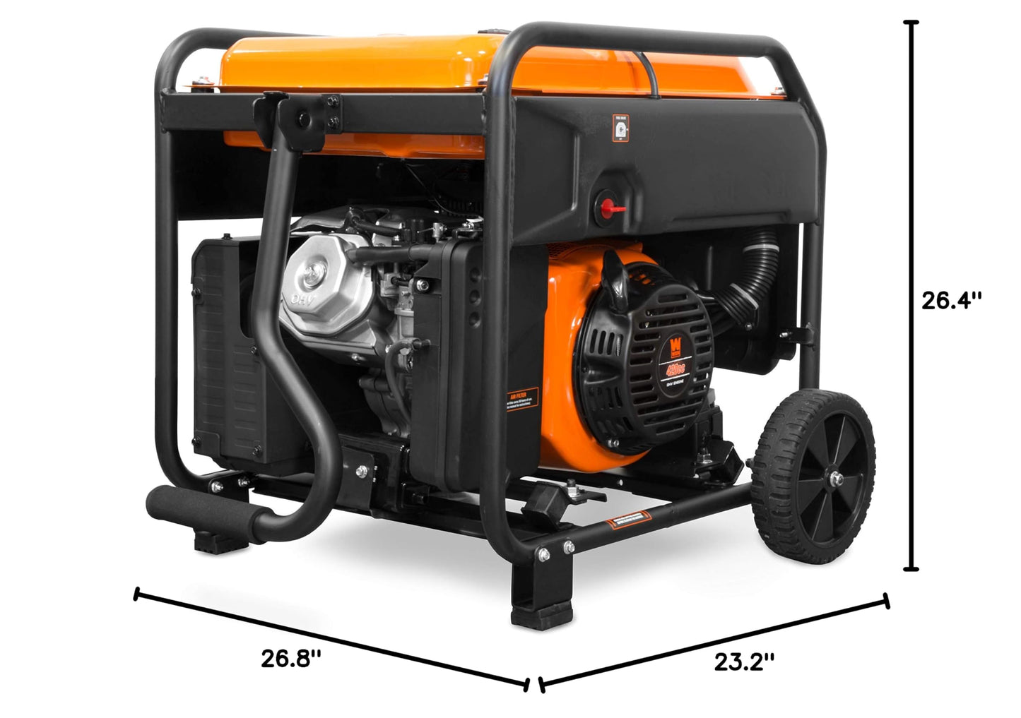 WEN GN875i RV/Transfer-Switch-Ready 8750-Watt Electric Start Open Frame Inverter Generator, Black