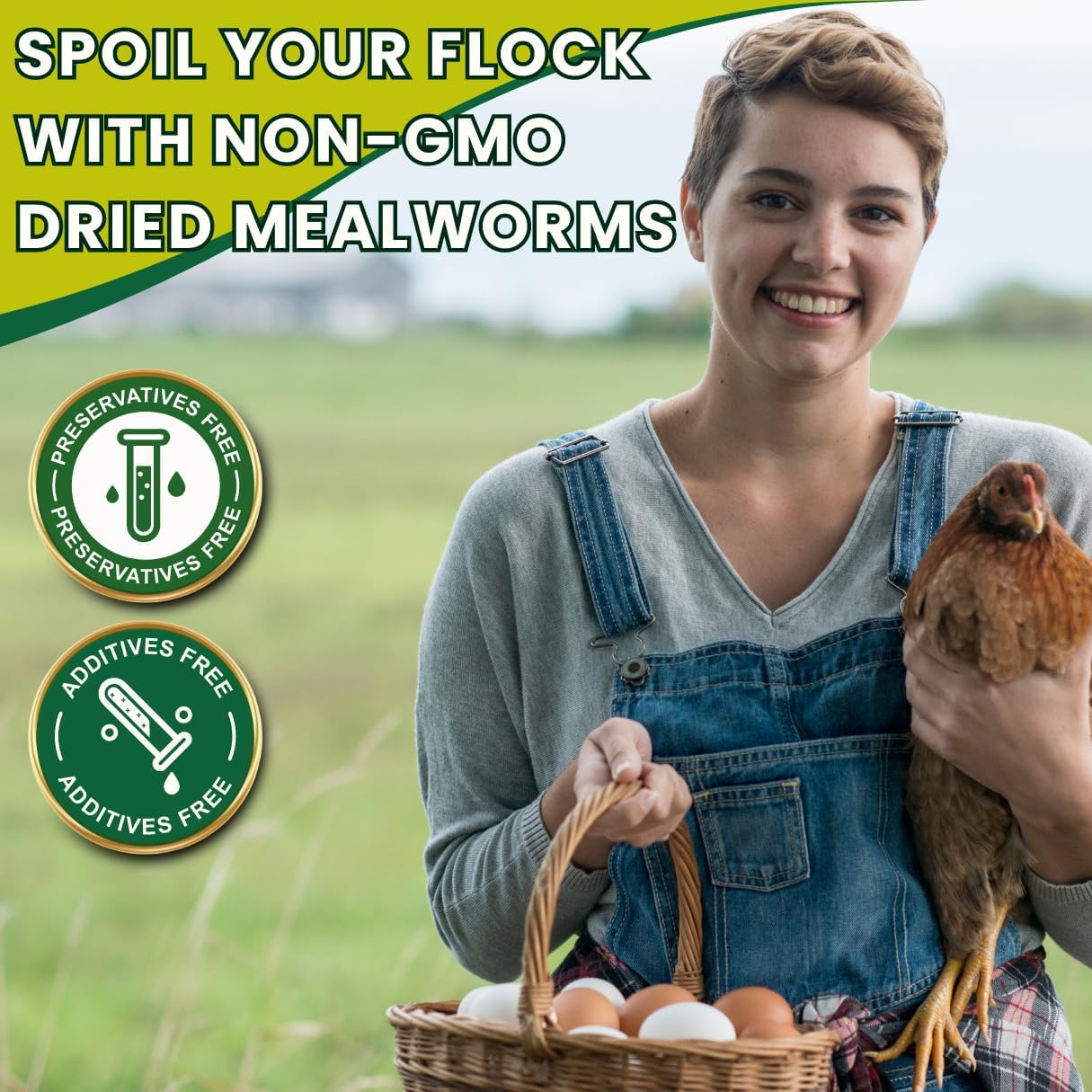 PICKY NEB Dried Mealworms 100% Non-GMO 5 Lb - Mealworms for Birds, Chickens, Ducks - Perfect High-Protein Treats - Whole Large Meal Worms, Dried for Chickens and Bluebird Food Bulk