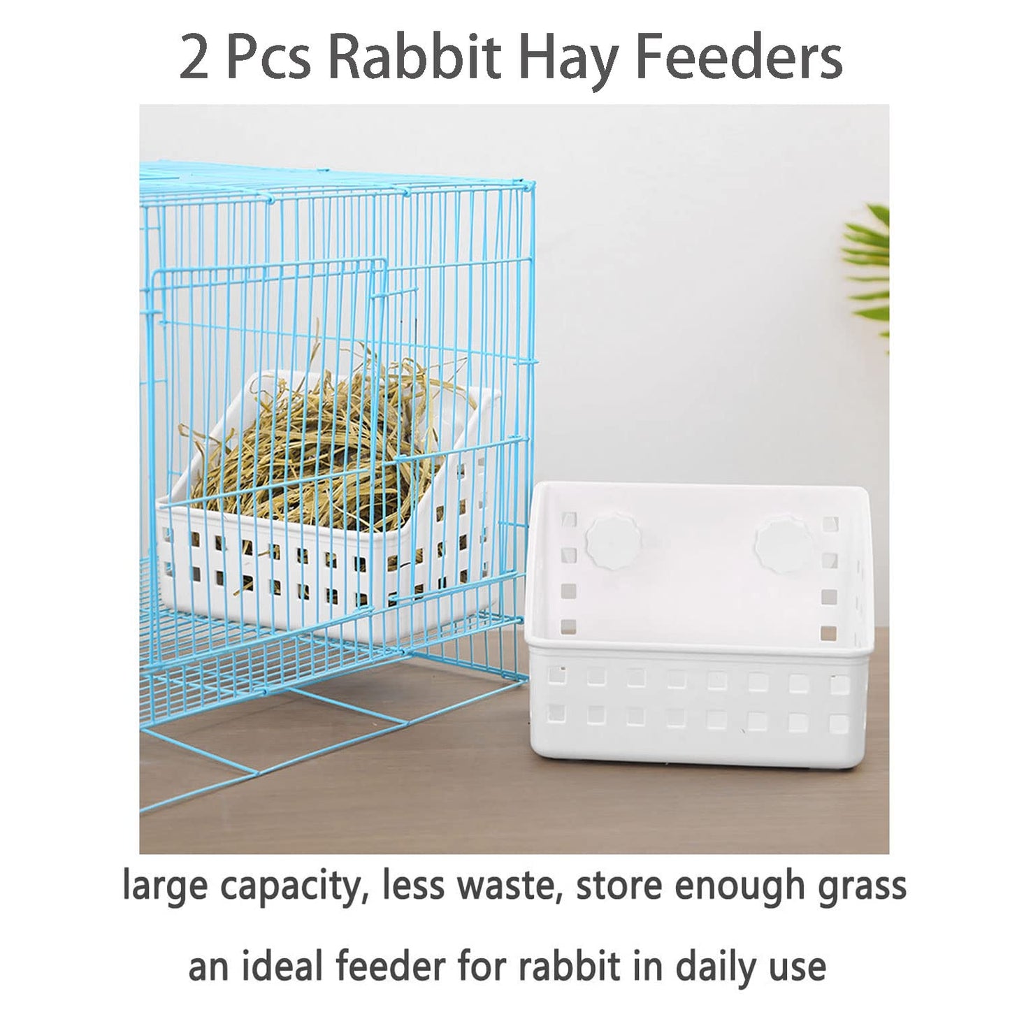 Tfwadmx Rabbit Hay Feeder Hay Rack Manager Holder Plastic Food Bowl Use for Grass Ideal for Bunny Guinea Pig
