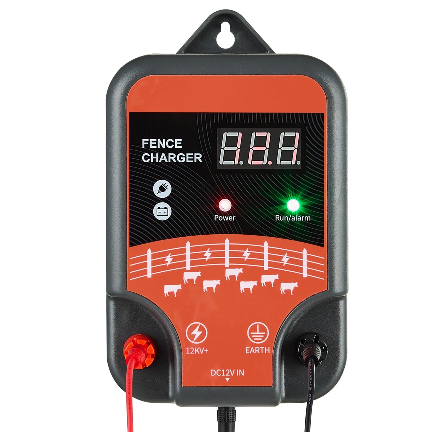 VEVOR Electric Fence Charger, 10kV 3J, AC DC Electric Fence Energizer with LED Indicator, 1.86 Miles Range, Powerful Plug-in Fences Charger, Prevents Wild Animals Intrusion for Livestock Poultry