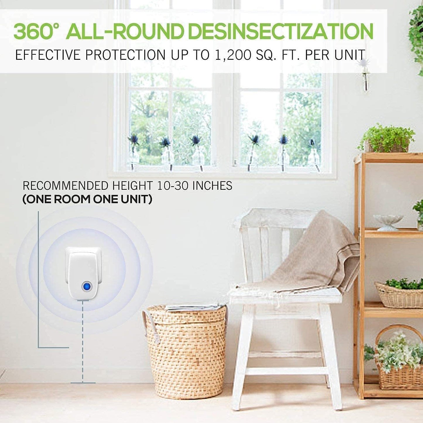 zybeauty Upgraded Ultrasonic Repellent Electronic Plug in Indoor Pest Control Repeller for Insects Mice Rodents Spiders Cockroach Bug Roach Mosquitoes 6 Packs
