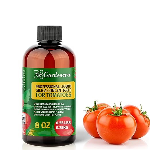 𝐏𝐑𝐄𝐌𝐈𝐔𝐌 Liquid Silica Plant Supplement - 8oz (250mL) - Tomatoes Plants Liquid Silica Boost Fertilizer - Stronger Stems & Healthy Leaves for Indoor & Outdoor Tomatoes Plants (Makes 45 Gallons)