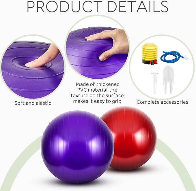 Sotiff 2 Pcs Herding Goat Ball Large PVC Exercise Training Ball with Inflator Pump for Dogs, Goats, Horses Outdoor Entertainment