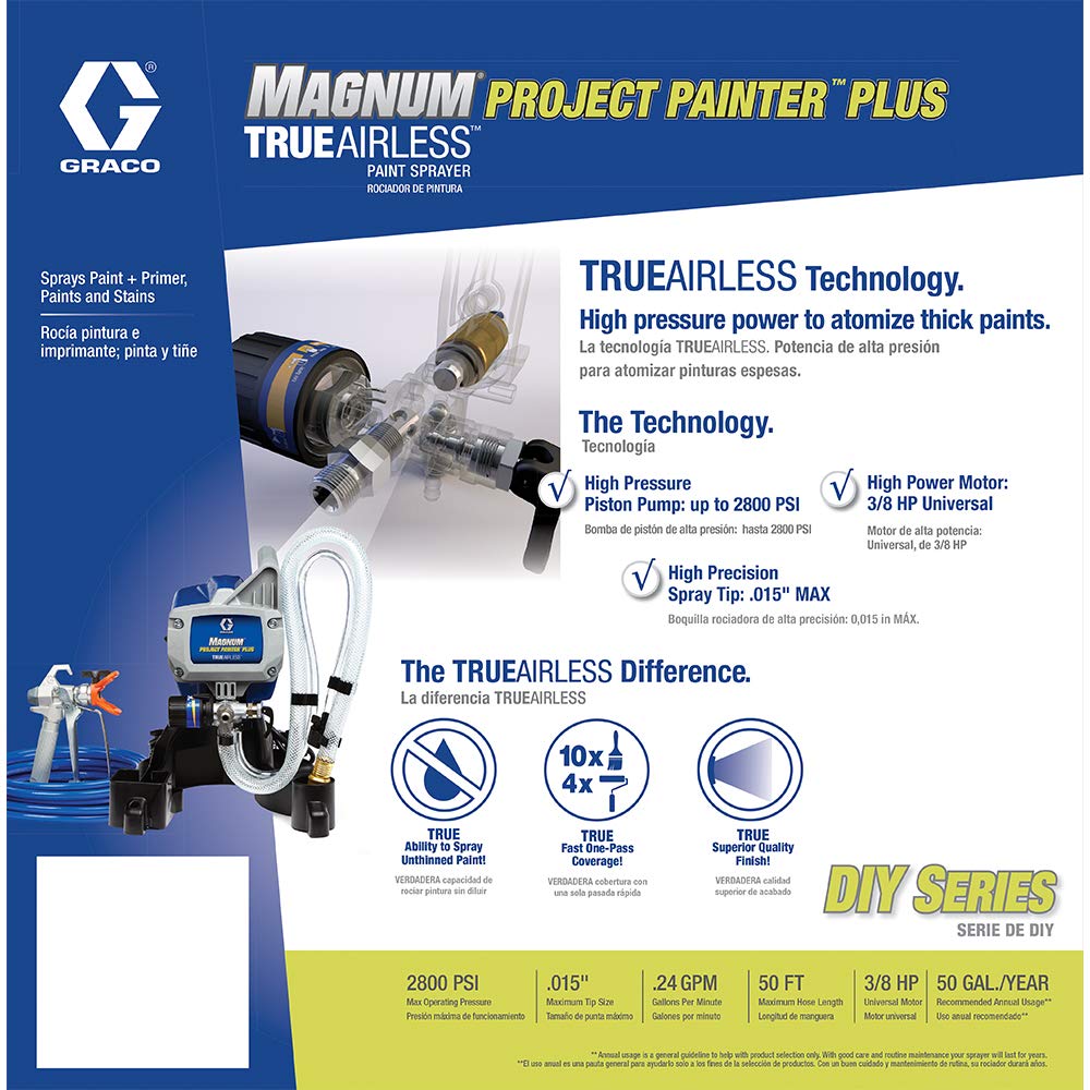 Graco Magnum 257025 Project Painter Plus Paint Sprayer & 9-inch x 180-feet Brown General Purpose Masking Paper