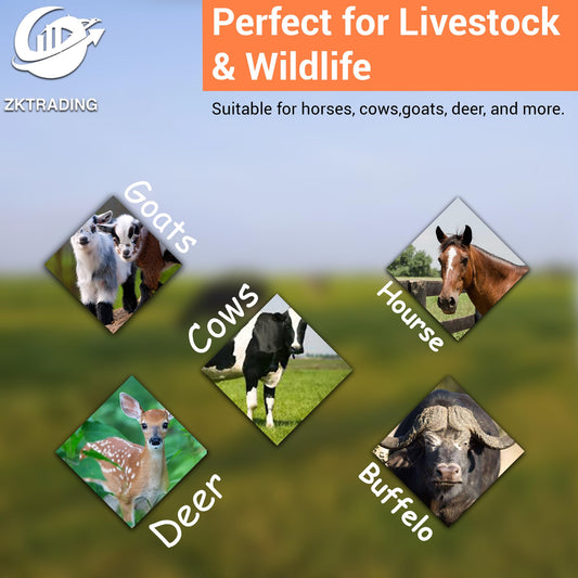 ZKTRADING Compressed Himalayan Salt Lick for Animals – 3KG Natural Mineral Block Hanging Rope Included – Long-Lasting & Weather Resistant – Ideal for Horse, Cow, Deer, and Livestock. (Pack 1)