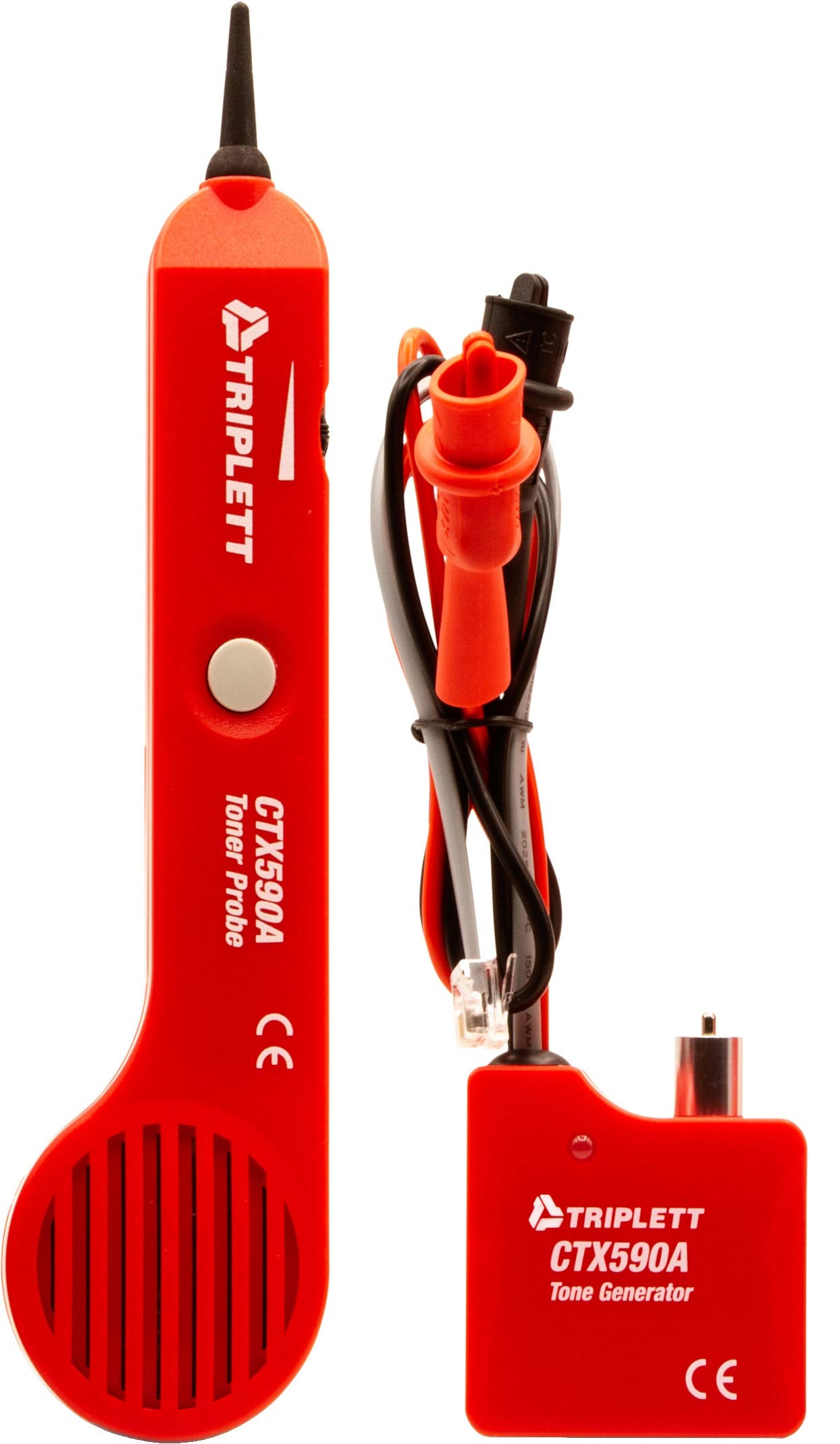 Triplett CTX590A Tone and Probe Wire Trace and Cable Test Kit with RJ11, RJ45, and Alligator Clips