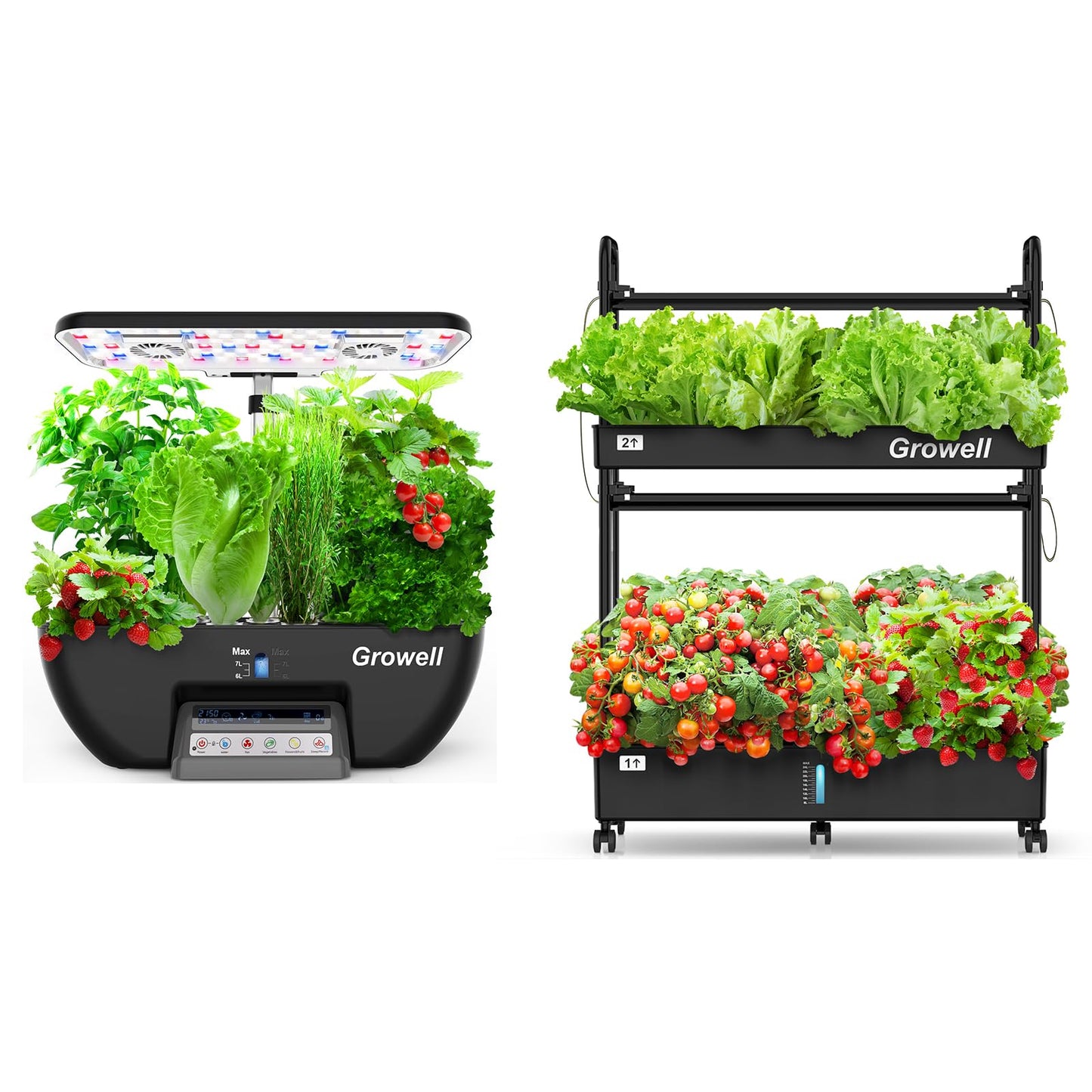 Growell 17 Pods & 60 Pods Hydroponics Growing System Kit