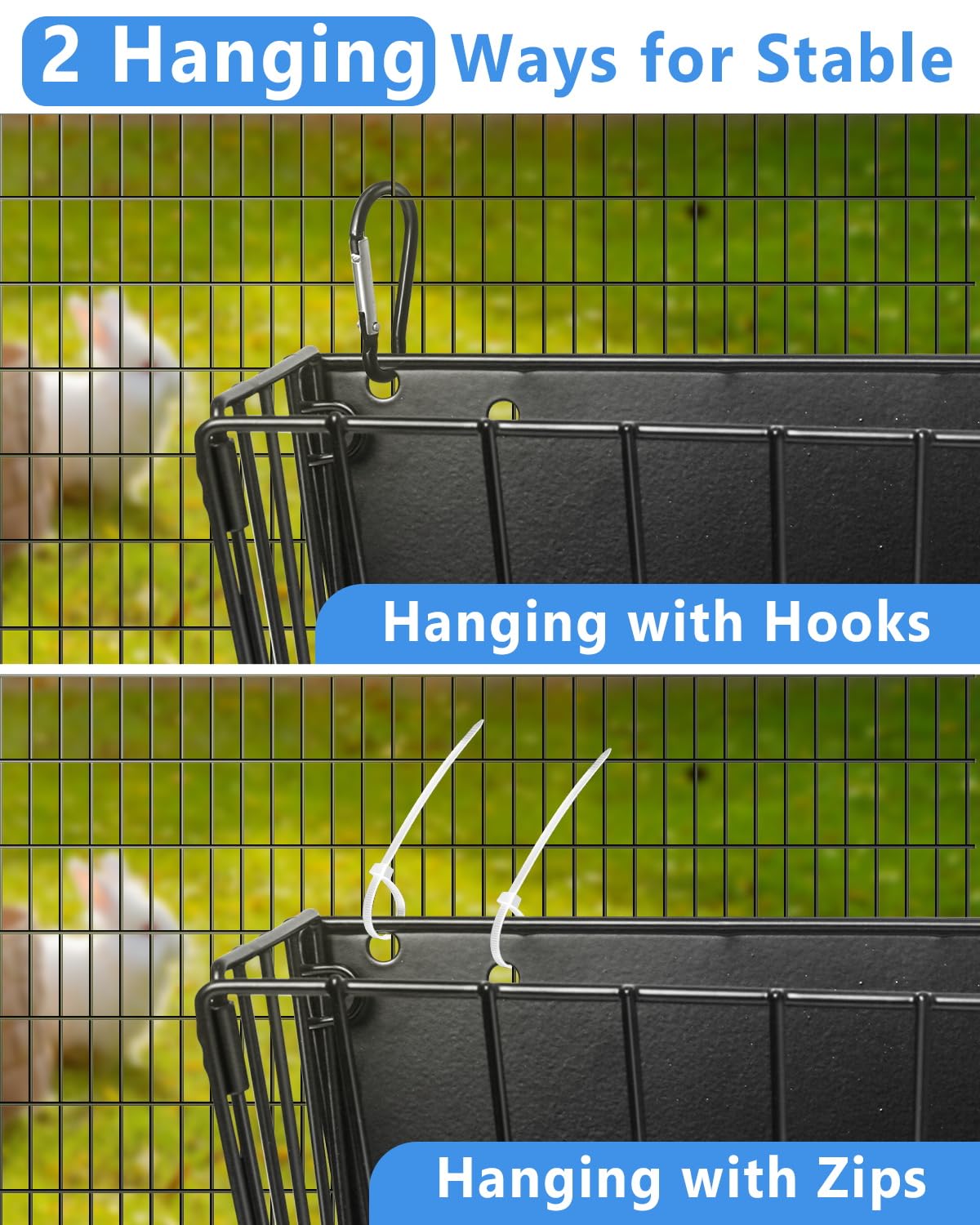 X Large Rabbit Hay Feeder Guinea Pig Hay Feeder Metal Frame Bunny Hay Holder Guinea Pig Hay Holder for Bunny, Guinea Pigs, Chinchillas, Small Animals (1 Pack)