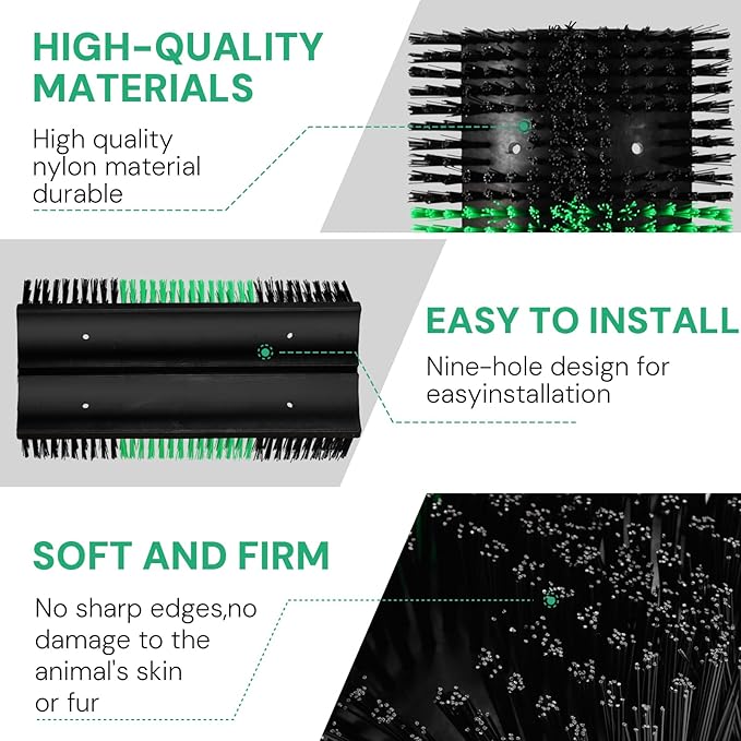 Upgraded XL Livestock Scratching Brush with 8 Screws – Large Cattle and Horse Grooming Brush, Itch Relief for Horses, Goat, Cattle,Cow,Sheep, and Pig,Livestock Supplies.