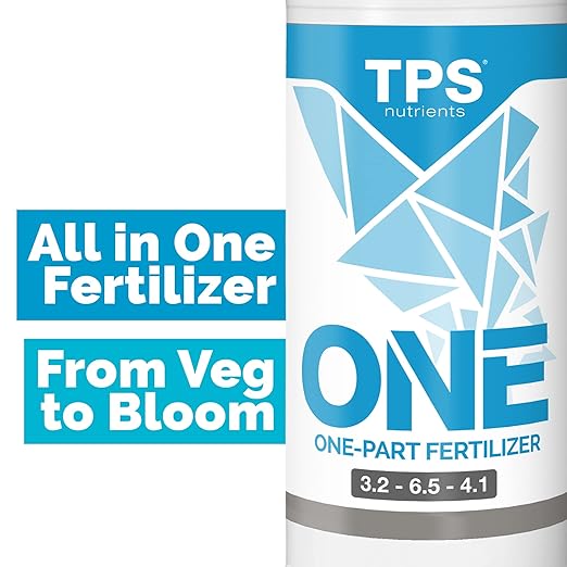 TPS NUTRIENTS One Liquid One Part Plant Nutrient from Veg to Bloom, for Lush Growth and Dense Flowers, 1 Gallon (128 oz)