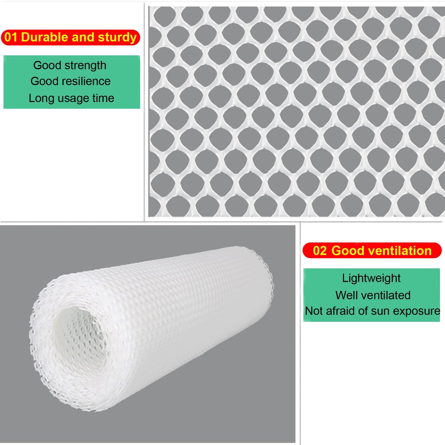 Plastic Chicken Wire Mesh Fence 15.7IN x 66FT,Poultry Fencing Garden Netting,Animal Barrier Fence,Construction Barrier Netting,Hexagonal Fencing for Farm,Frame Crafts,Floral Netting