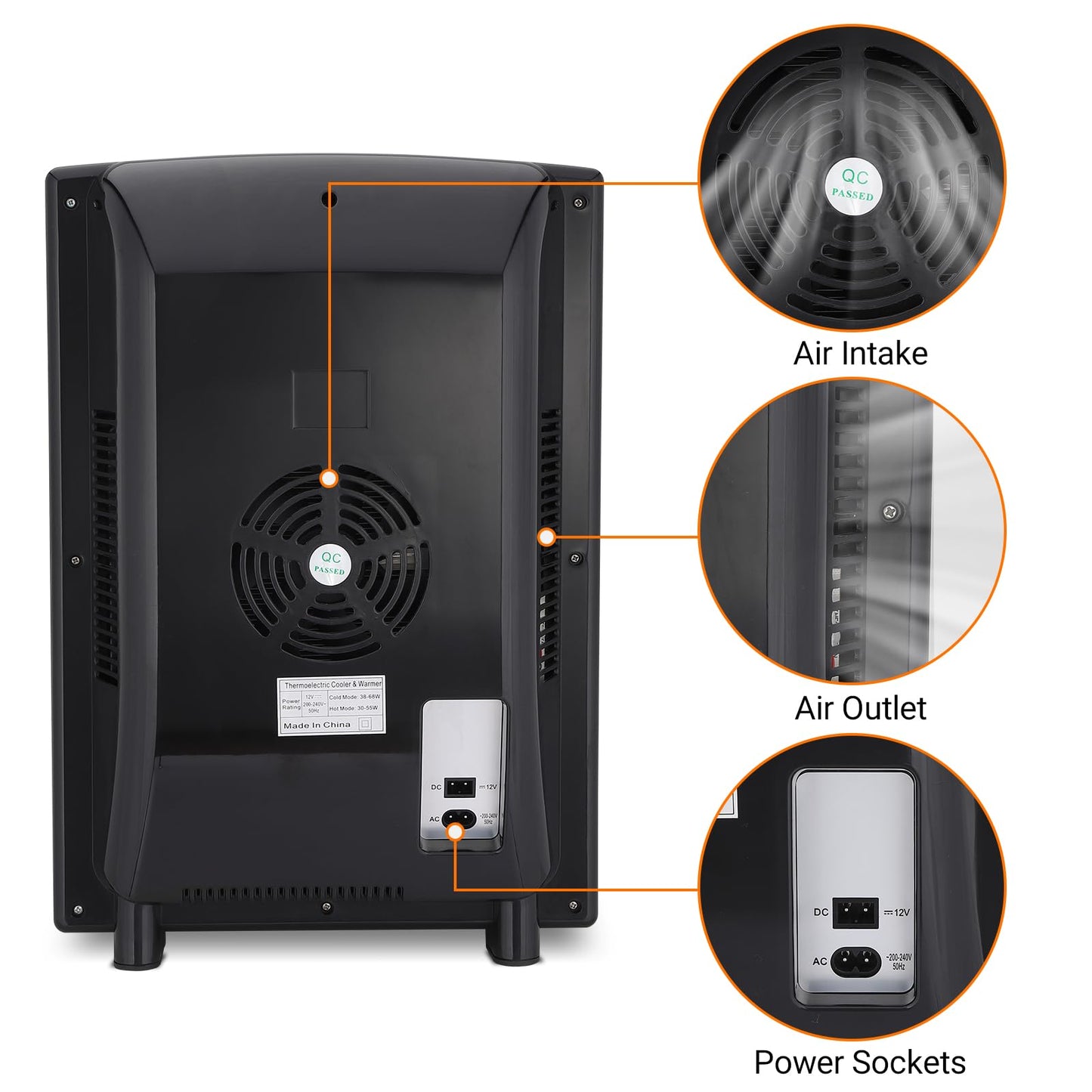 25L Reptile Incubator for Hatching Eggs - Portable Scientific Laboratory Incubator, Temperature Controlled 10°C-60°C for Small Reptiles, Cooling and Heating Digital Incubator, 12V/110V Black