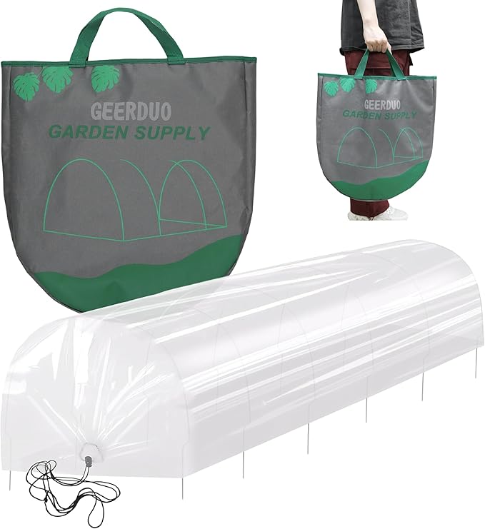 2 in 1 Mini Greenhouse Tunnel, Green Houses for Outside Garden Cloche Cover Garden, Outdoor Green House Kits to Build for Outside Winter