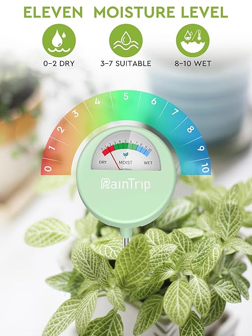 [Upgraded] Soil Moisture Meter, Moisture Meter for Plants, Soil Tester, Great for Garden, Lawn, Farm, Indoor & Outdoor Use, No Battery Required