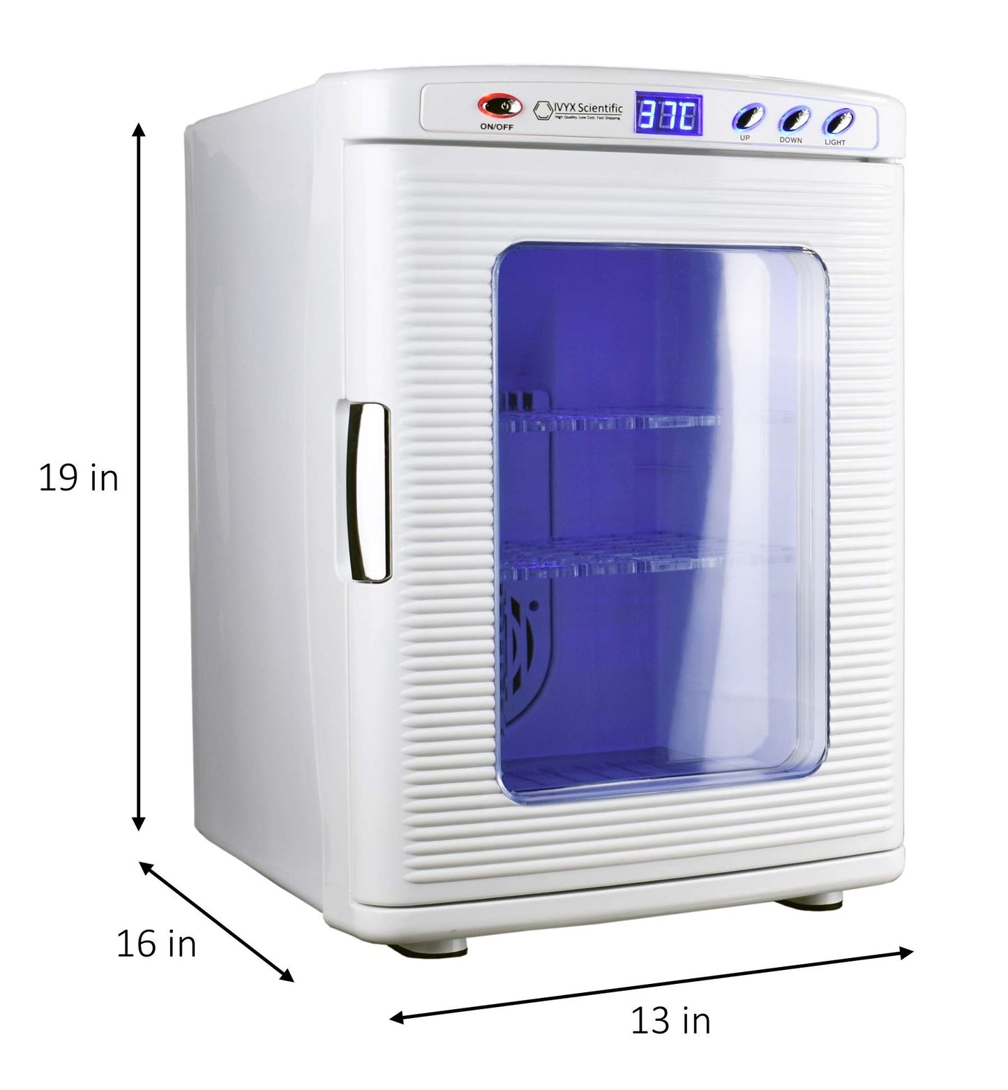 IVYX Scientific 25L Incubator - Precise Temperature Control from 2 to 60°C, 12V/110V