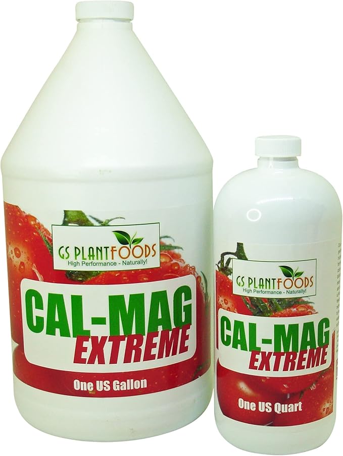 GS Plant Foods Cal-Mag Extreme Liquid 1 Quart Fertilizer with Calcium, Magnesium, Iron and Sulfur Supplement, Corrects Secondary Nutrient & Trace Element Deficiencies, N-P-K of 2-0-0
