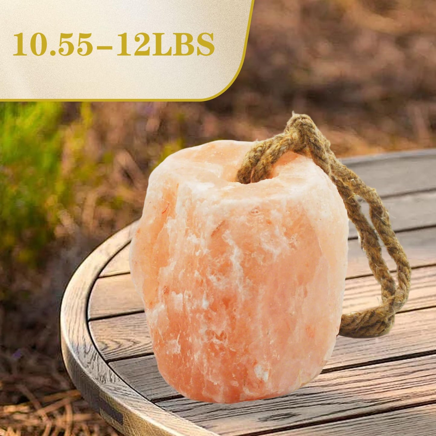MUYG 3 Pack Himalayan Salt, Lick Natural Mineral Block Rope Long-Lasting Raw Pink Salt Lick Suitable for Horses, Deer, Cattle, Goats and Other Livestock(10.55-12 LBS)