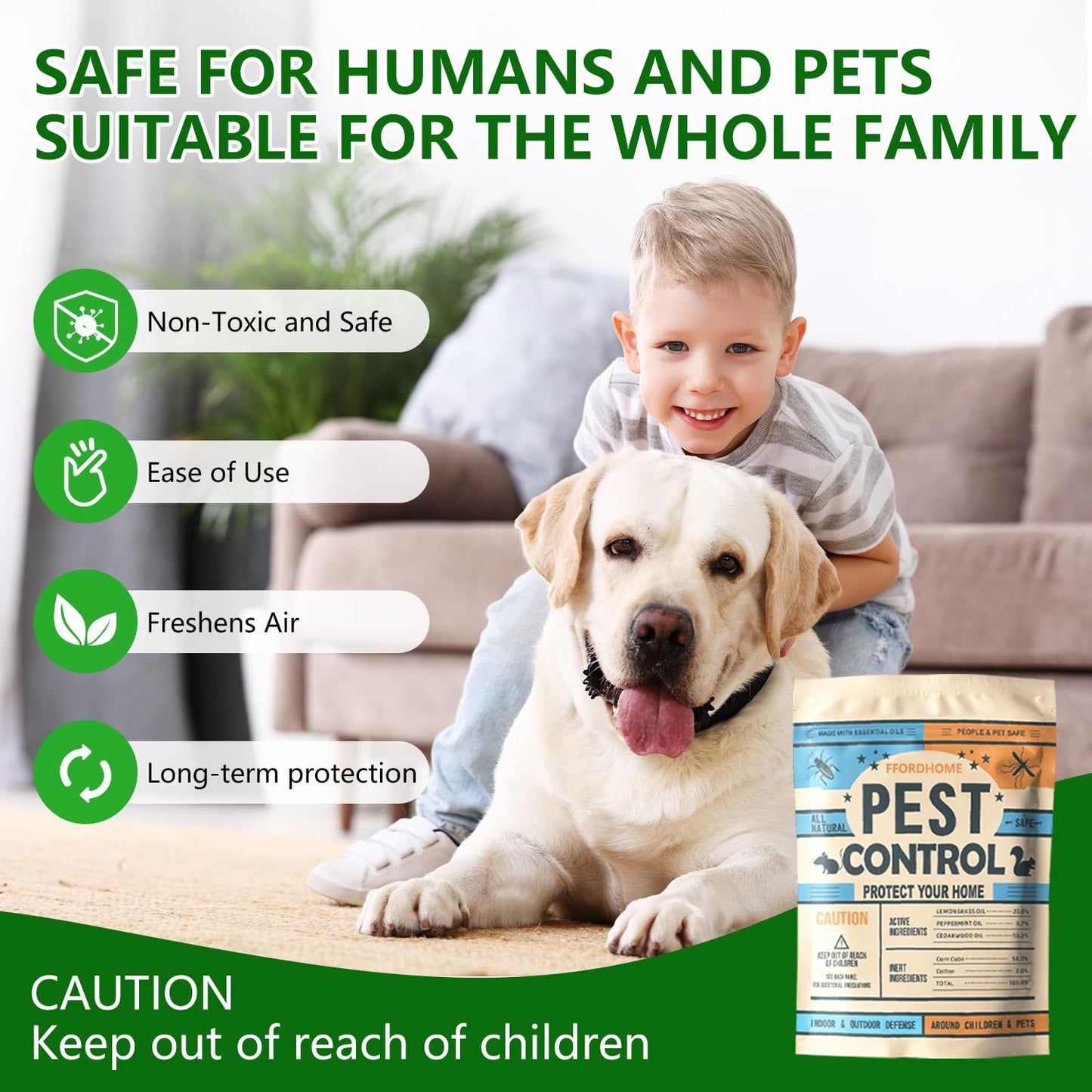 FfordHome Pest Control Pouches Mosquito Repellent Mice, Rats, Ants, Cockroaches, Moths, and Other pests Peppermint Oil Mouse Repellentrat Repellent for House(8p)
